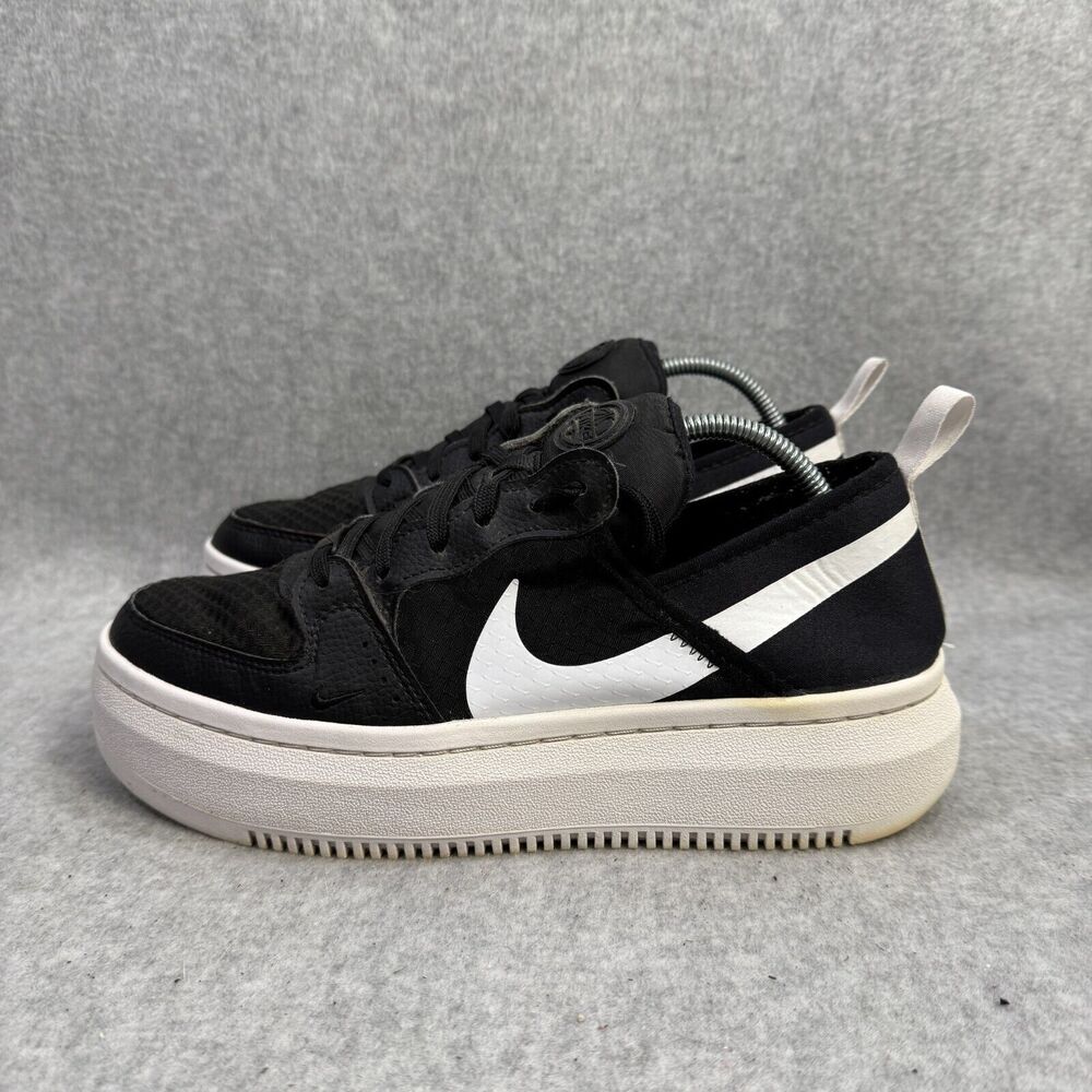 Nike Black and White Platform Sneakers
